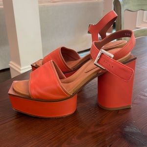 Robert Clergerie Orange platform sandals